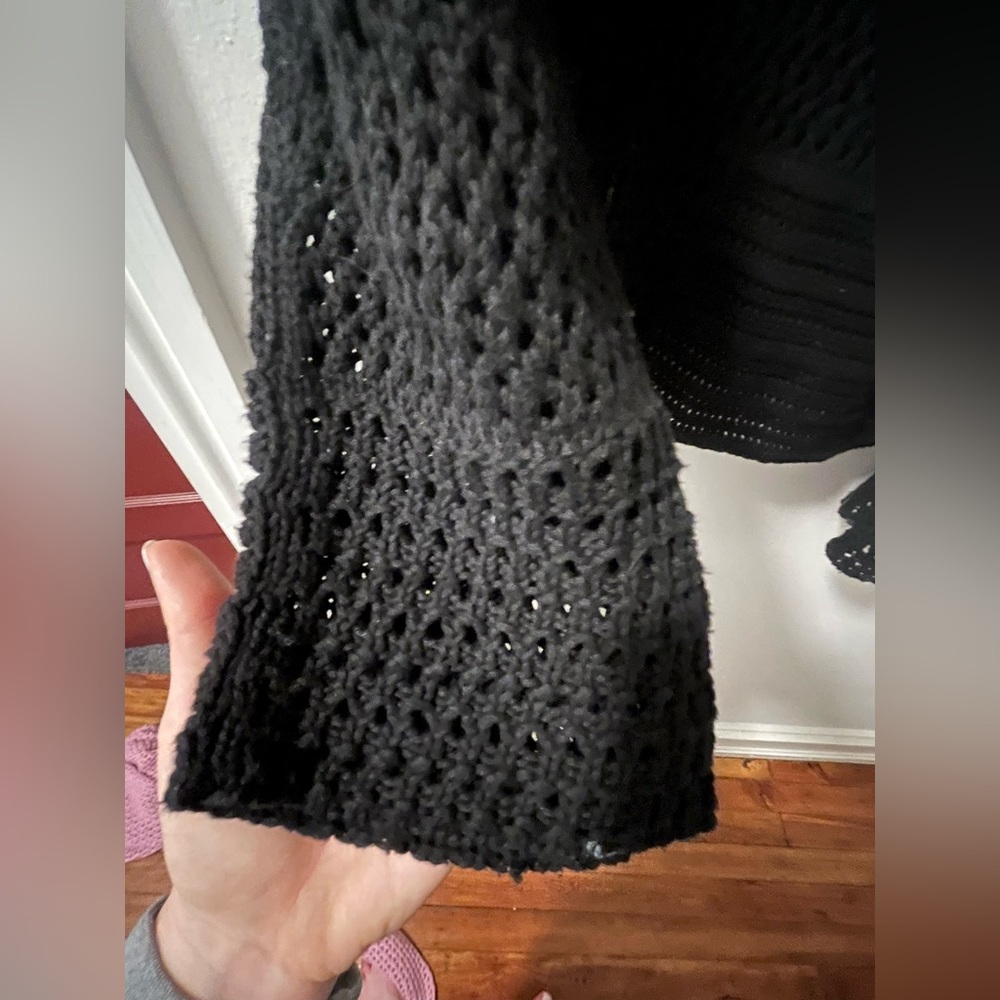 525 america black knit pullover sweater size M - Picture 5 of 5